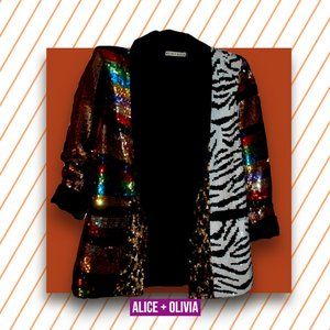 Alice + Olivia Sequin Blazer XS